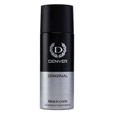 Denver Original Black Code Deodorant Body Spray 165 Ml For Men
