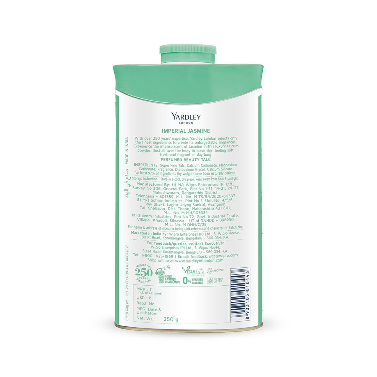 Yardley London Imperial Jasmine Perfumed Talc