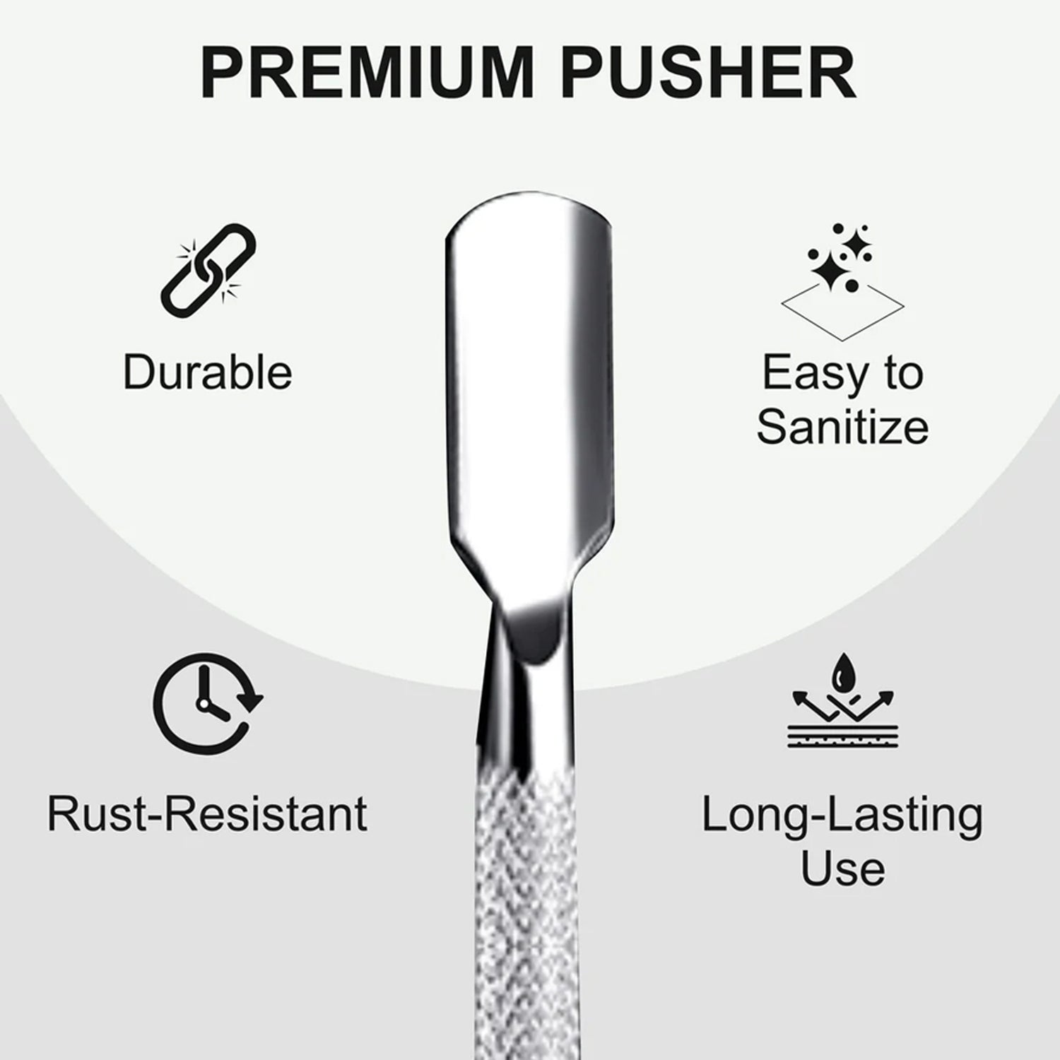 Shills Nail Art Cuticle Silver Pusher S-512