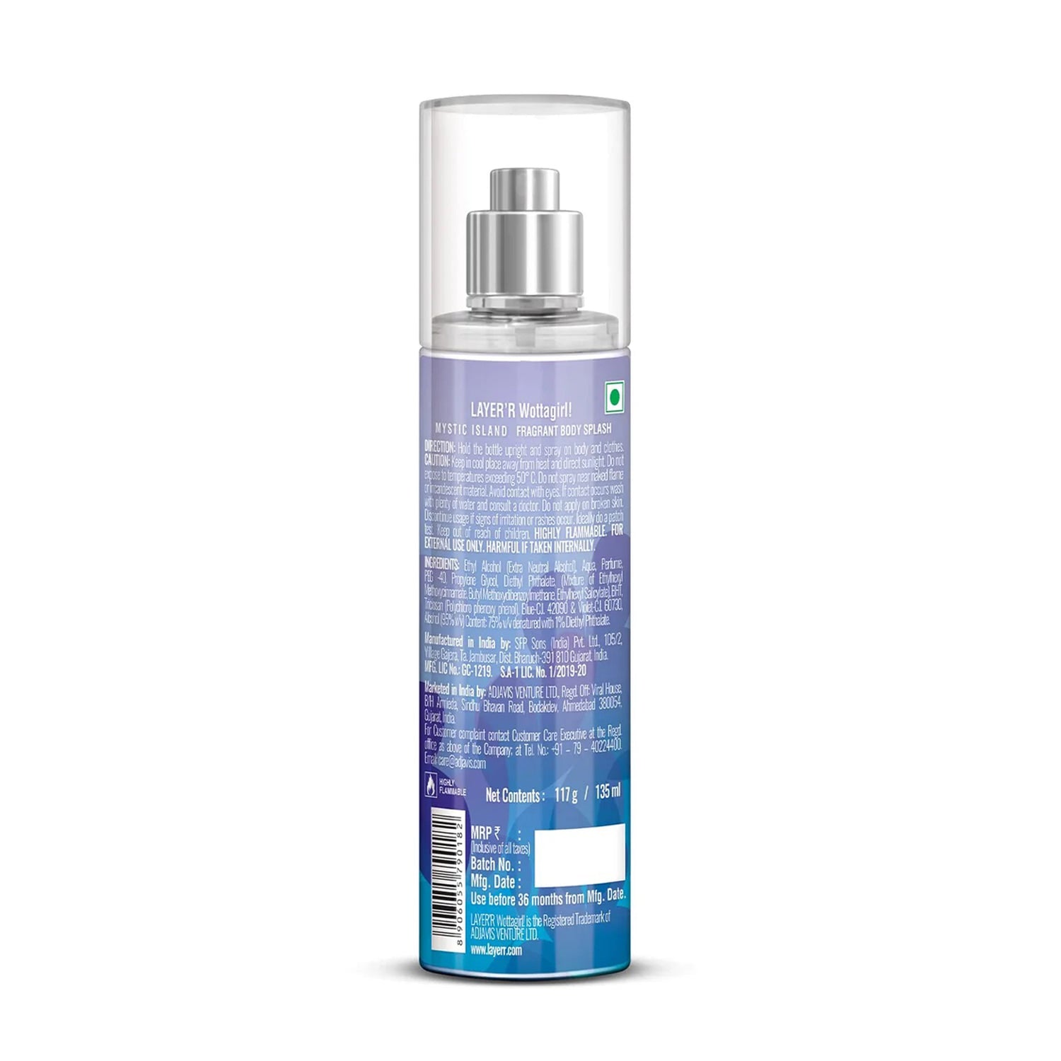 Layer R Wottagirl Mystic Island Body Splash For Her 135Ml