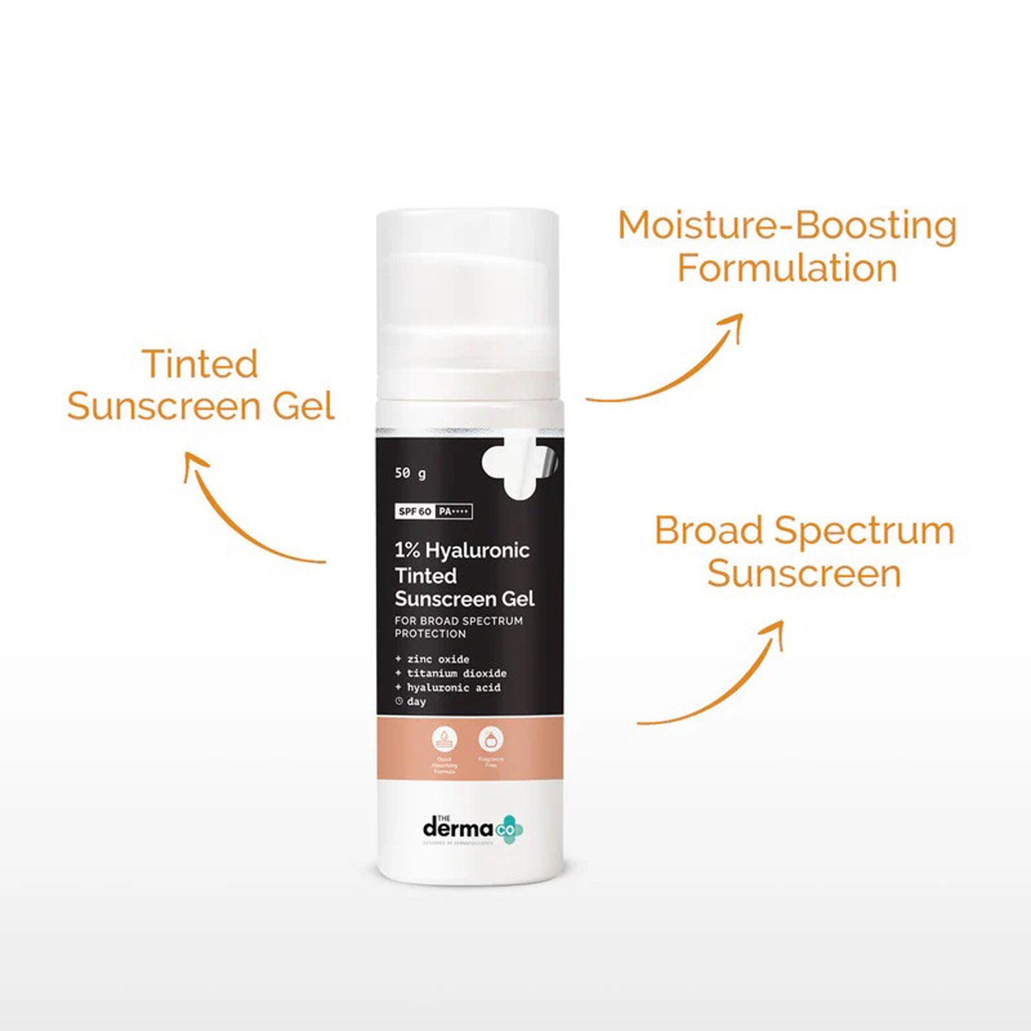 The Derma Co 1Per Hyaluronic Tinted Sunscreen Gel For Broad Spectrum Protection