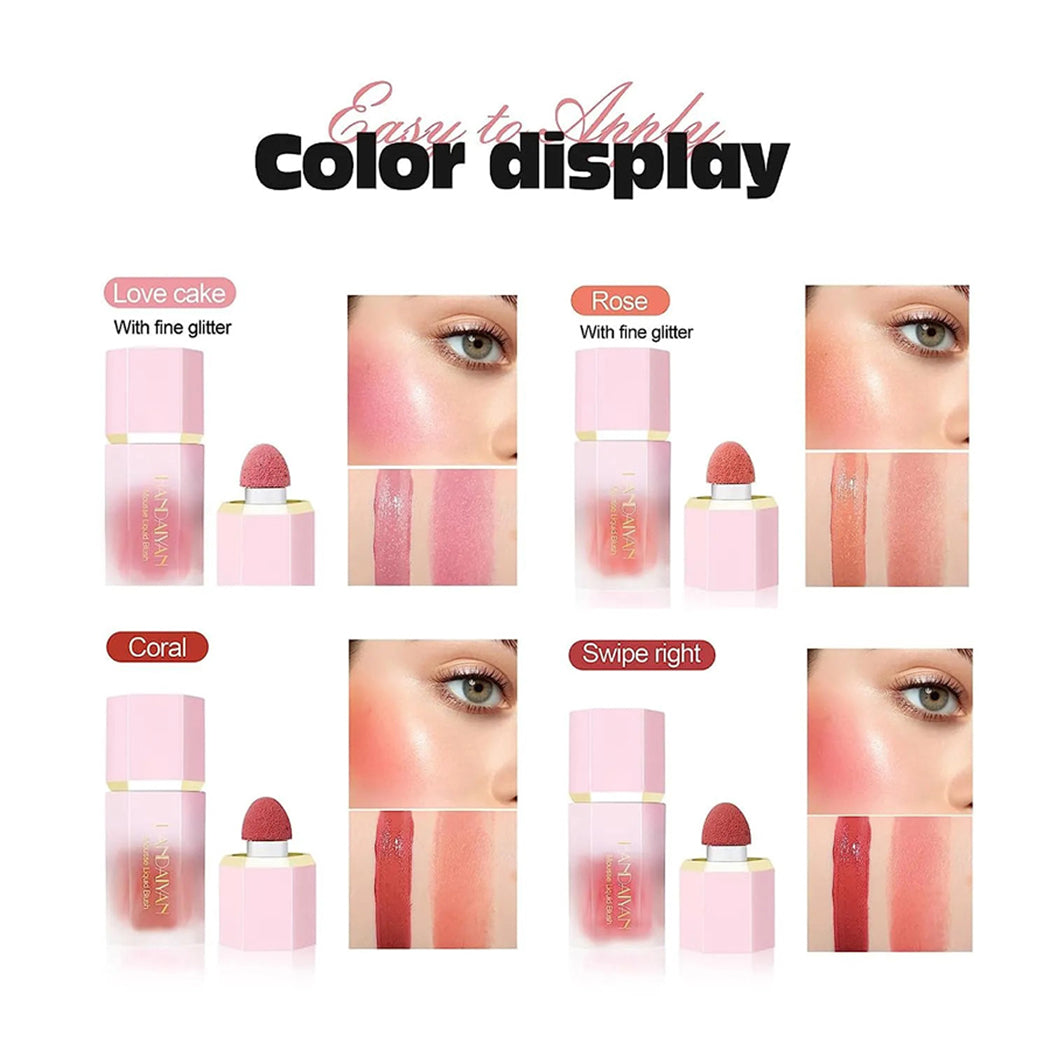 Handaiyan 6 Color Mousse Liquid Blush Set 7G*4Pcs