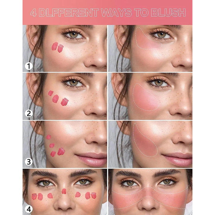 Handaiyan 6 Color Mousse Liquid Blush Set 7G*4Pcs