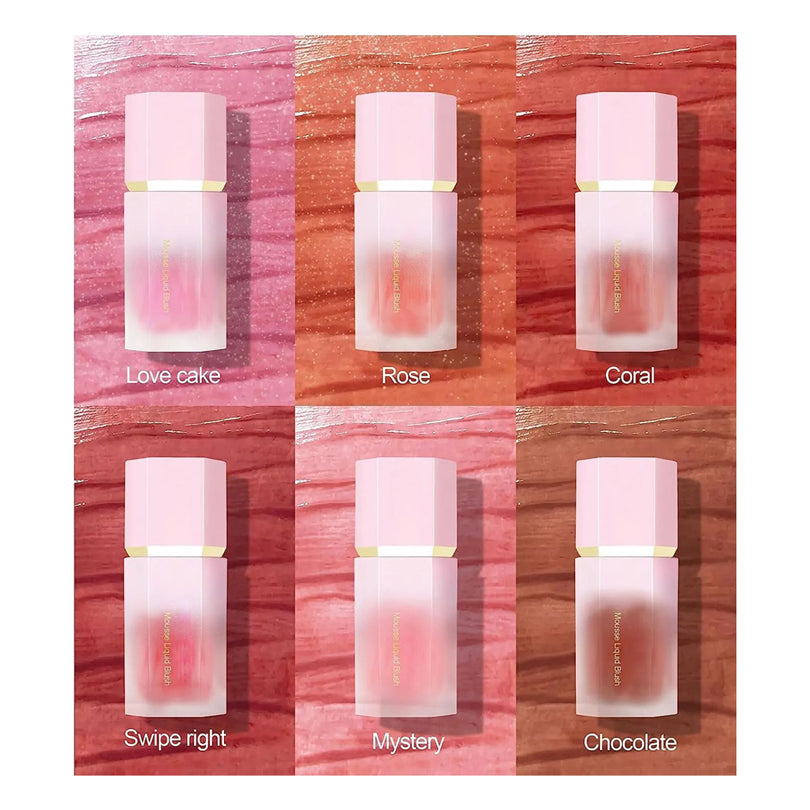 Handaiyan 6 Color Mousse Liquid Blush Set 7G*4Pcs