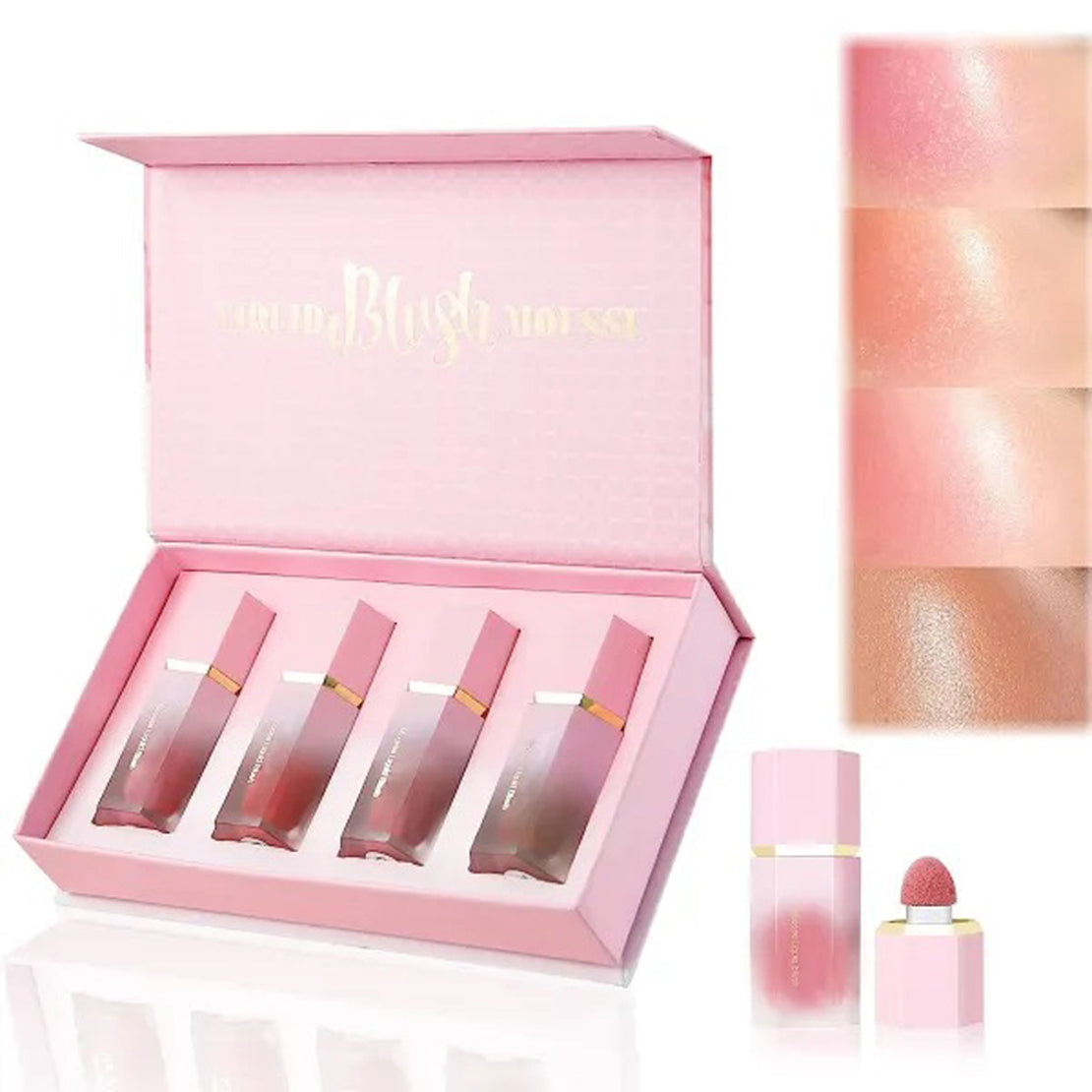 Handaiyan 6 Color Mousse Liquid Blush Set 7G*4Pcs