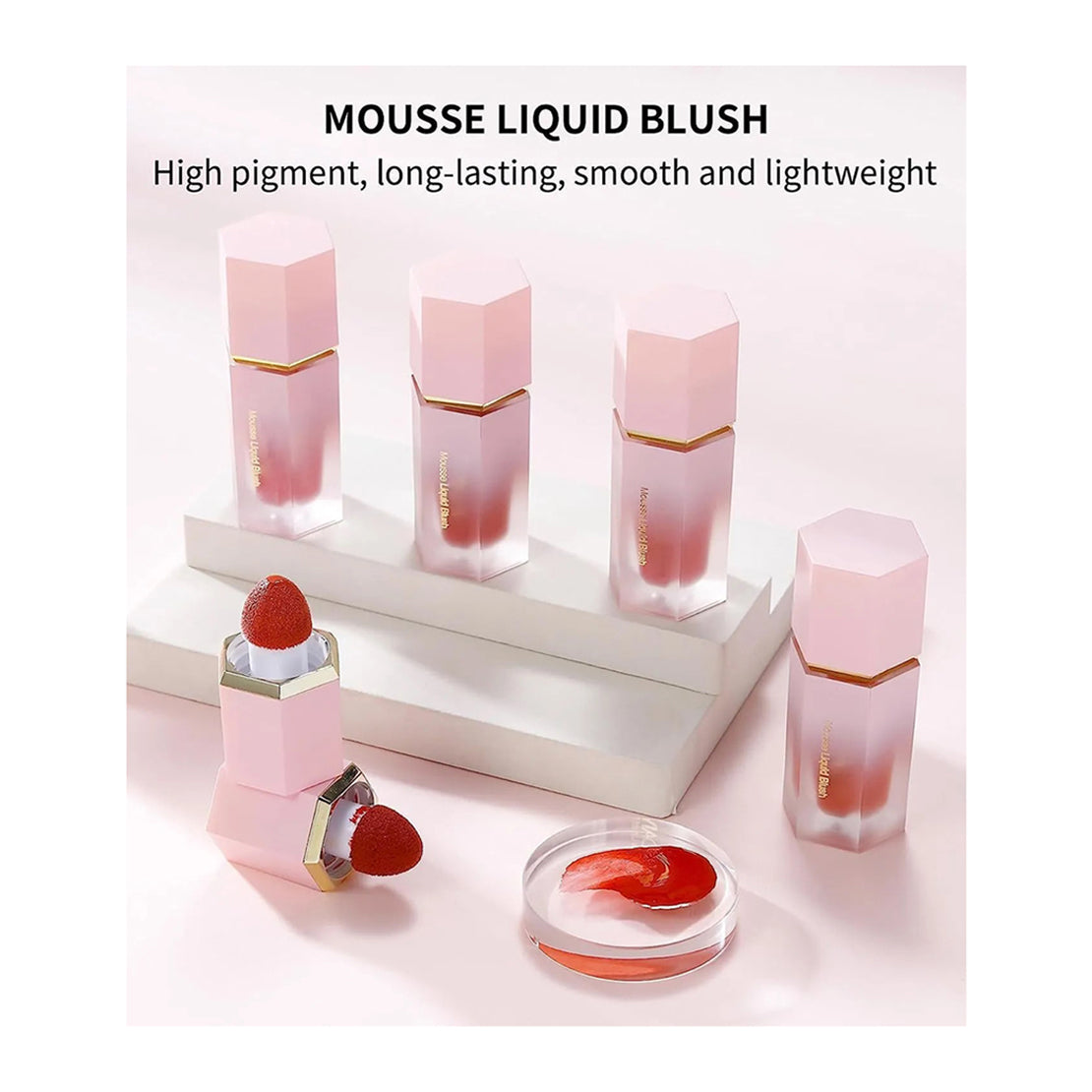 Handaiyan 6 Color Mousse Liquid Blush Set 7G*4Pcs