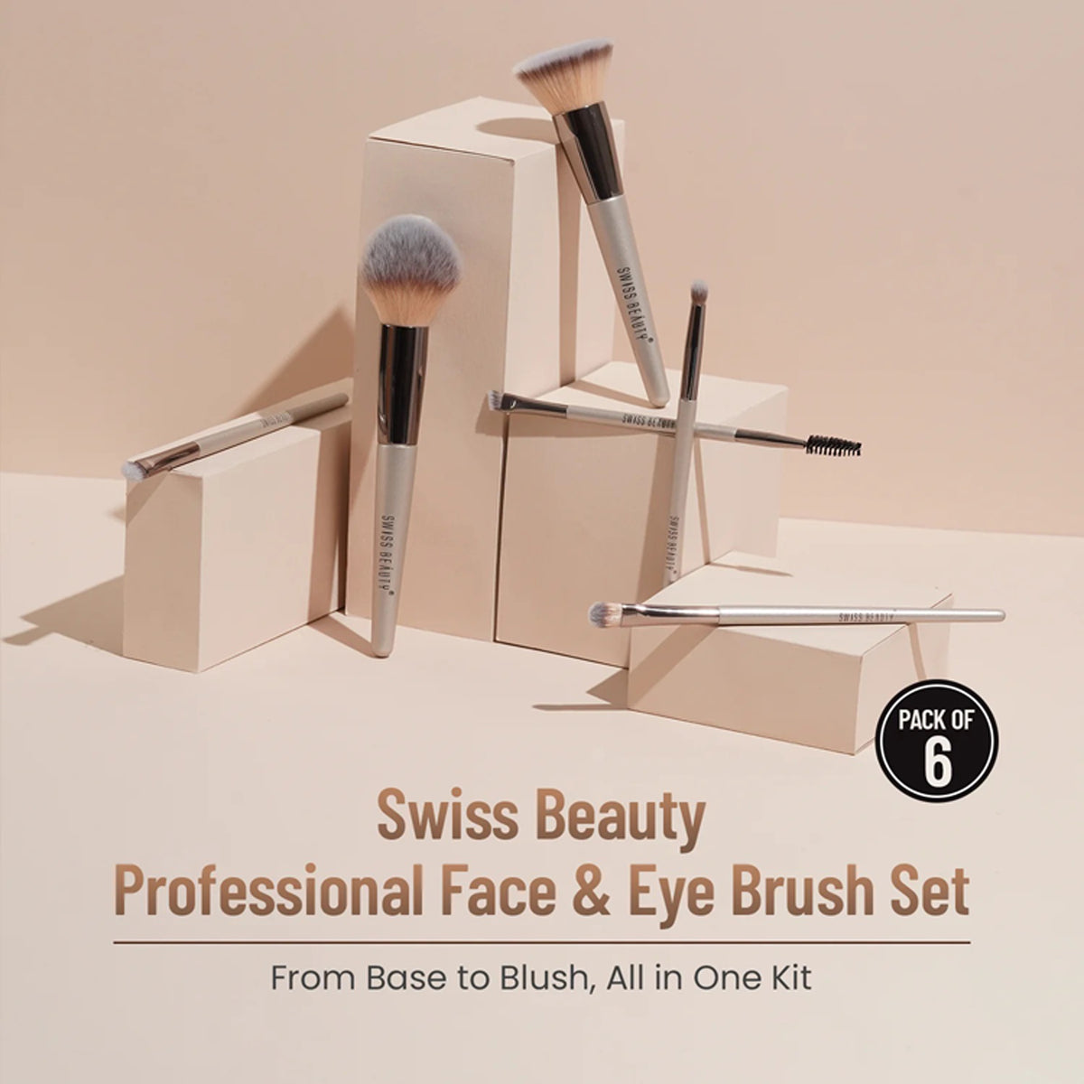 Swiss Beauty 6 Face Brushes Set For Face And Eye