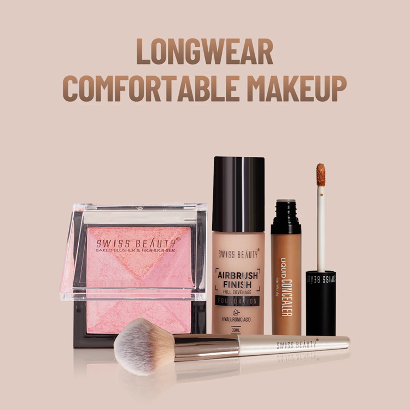 Swiss Beauty 6 Face Brushes Set For Face And Eye