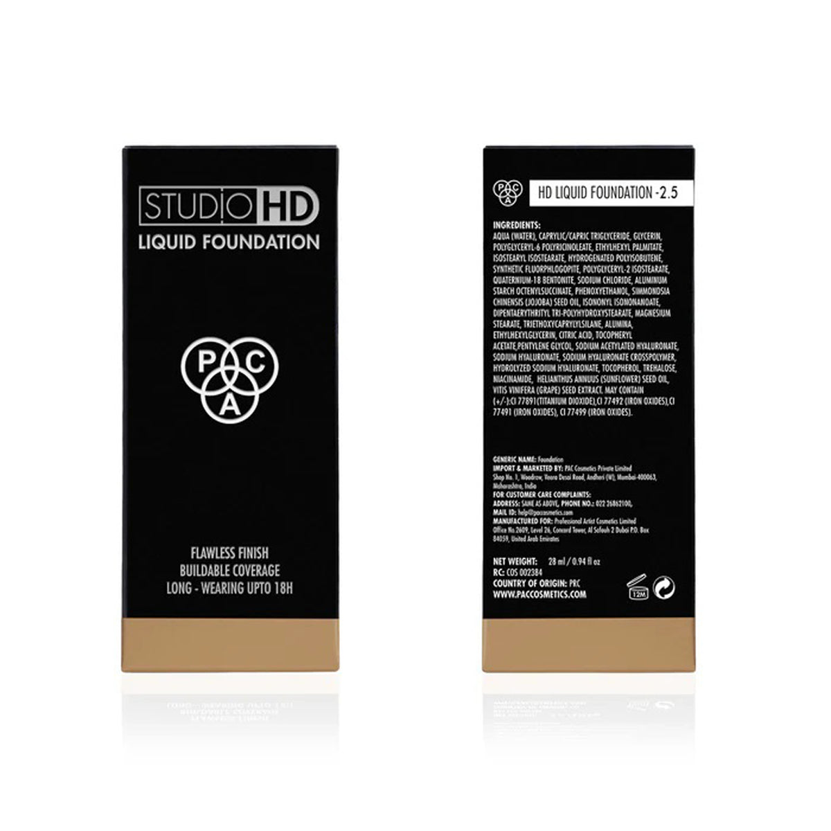 Pac Studio Hd Liquid Foundation 28Ml