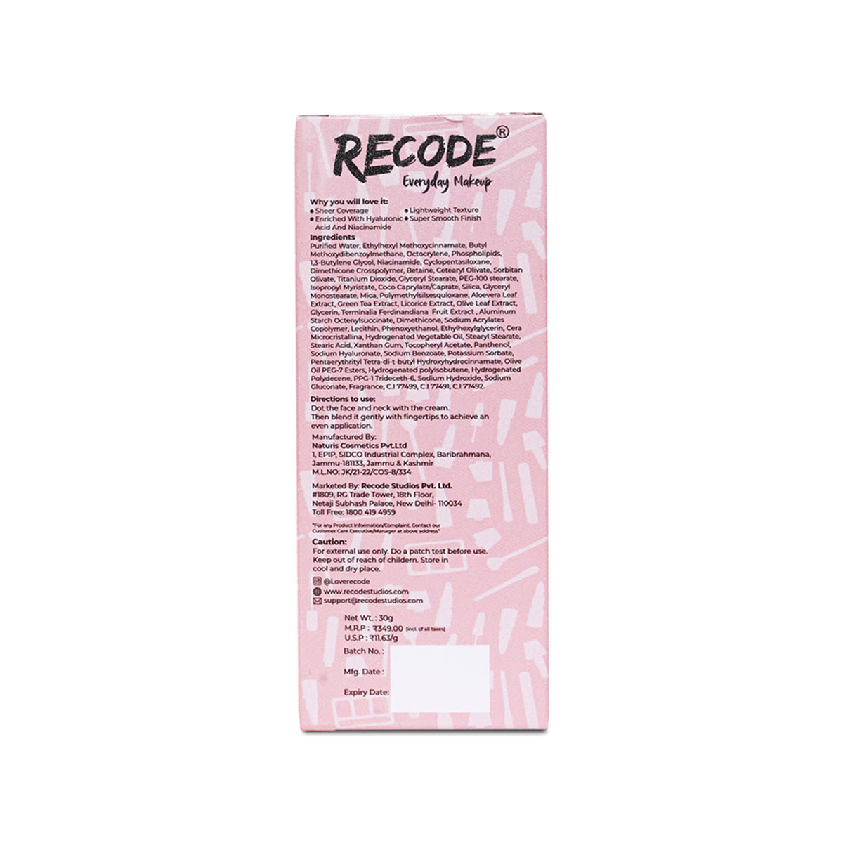 Recode Drip Bb Cream Spf 50 30G
