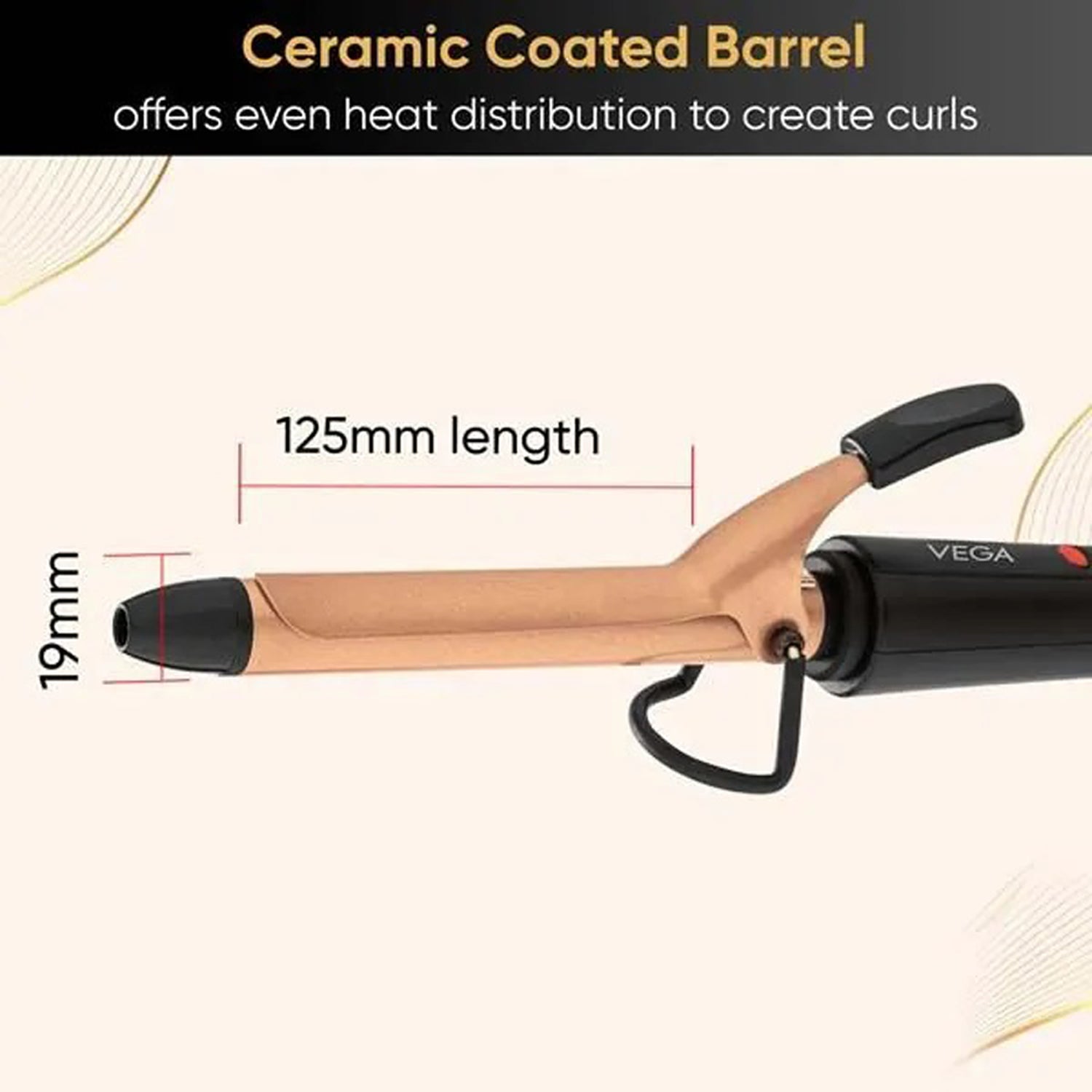 Vega Ease Curl Hair Curler (19Mm Barrel) - Vhch-01