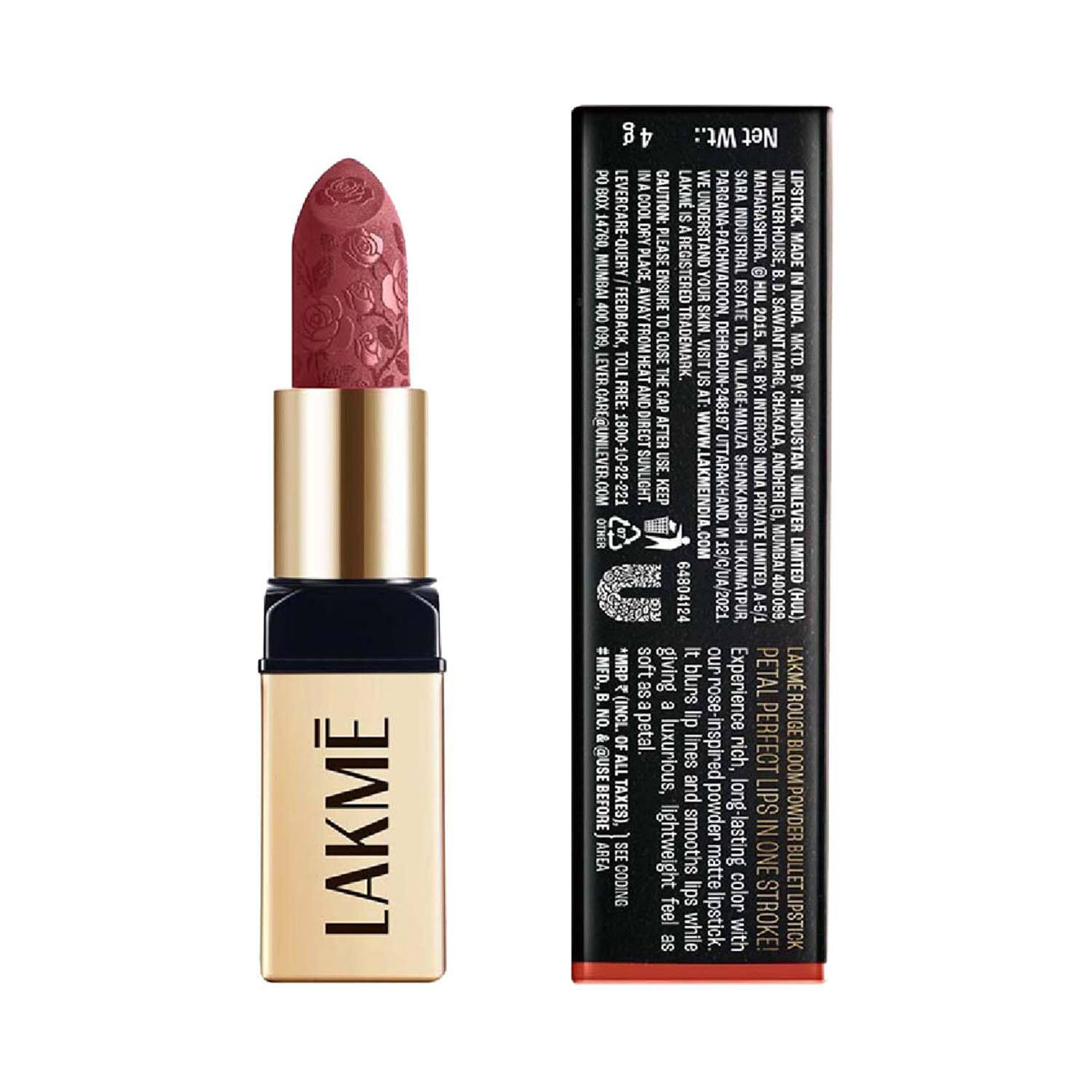 Lakme Rouge Bloom Powder Bullet Lipstick 4G