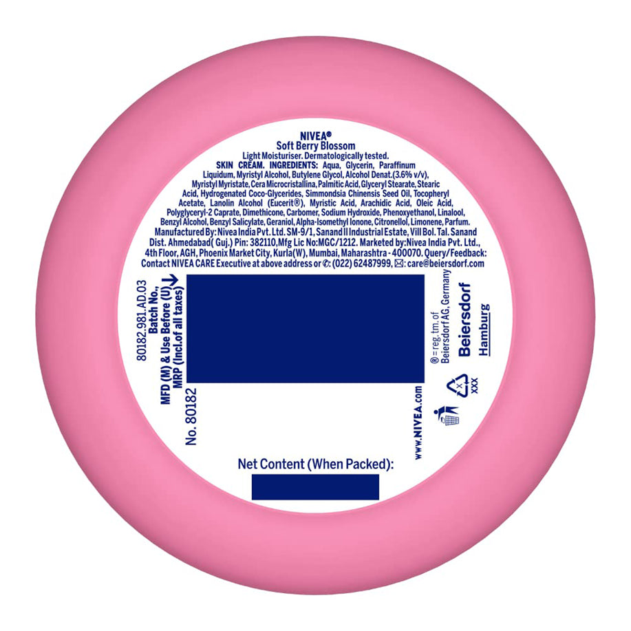 Nivea Soft Light Moisturiser Berry Blossom