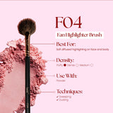 Felic 21 Face Brush F04 Fan Highlighter Brush