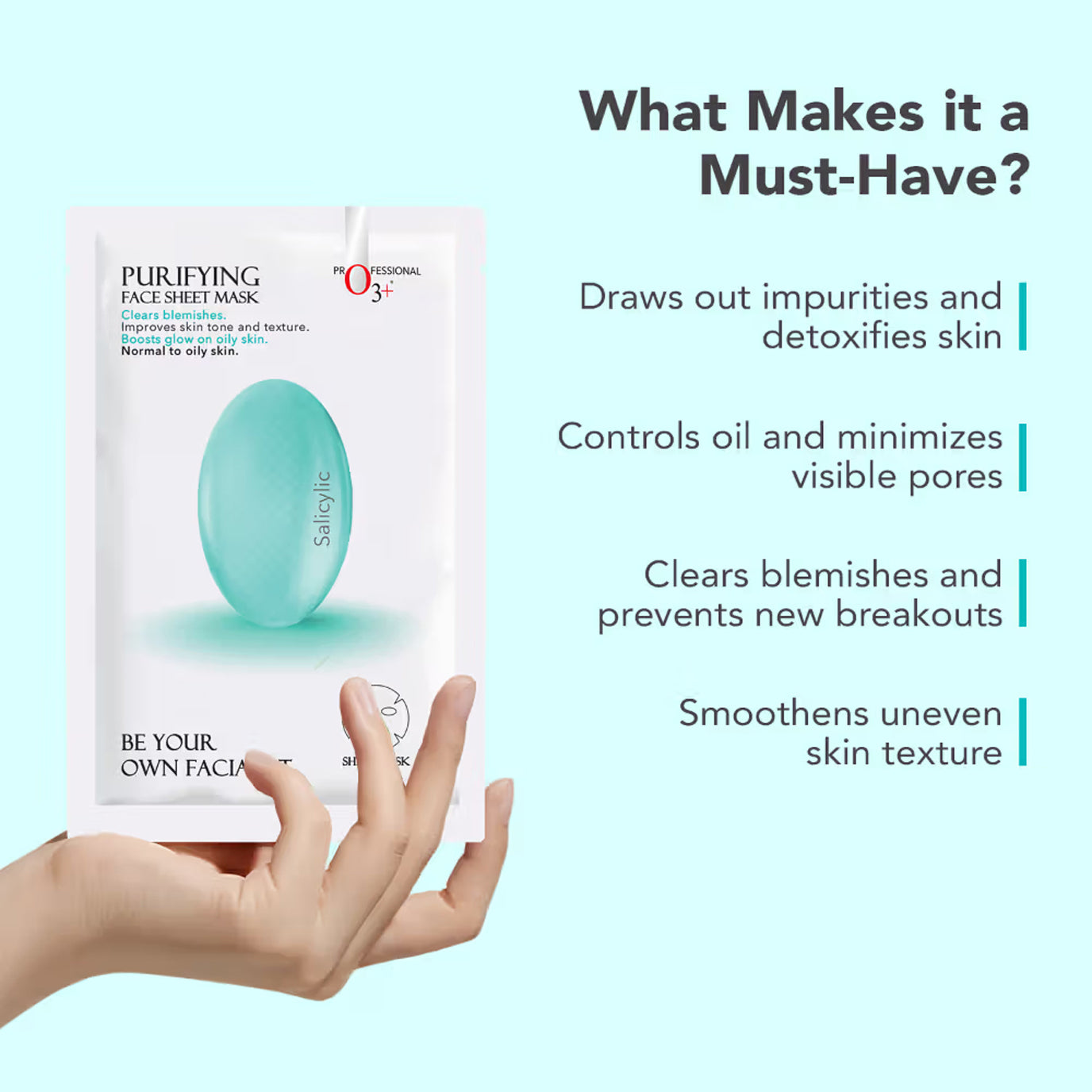 O3+ Purifying Face Sheet Mask 1N