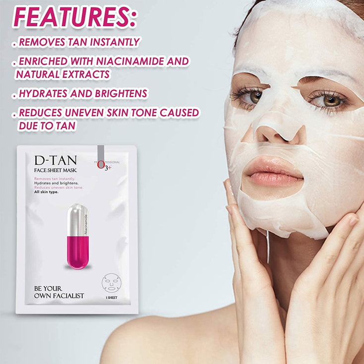 O3+ D-Tan Face Sheet Mask 1N
