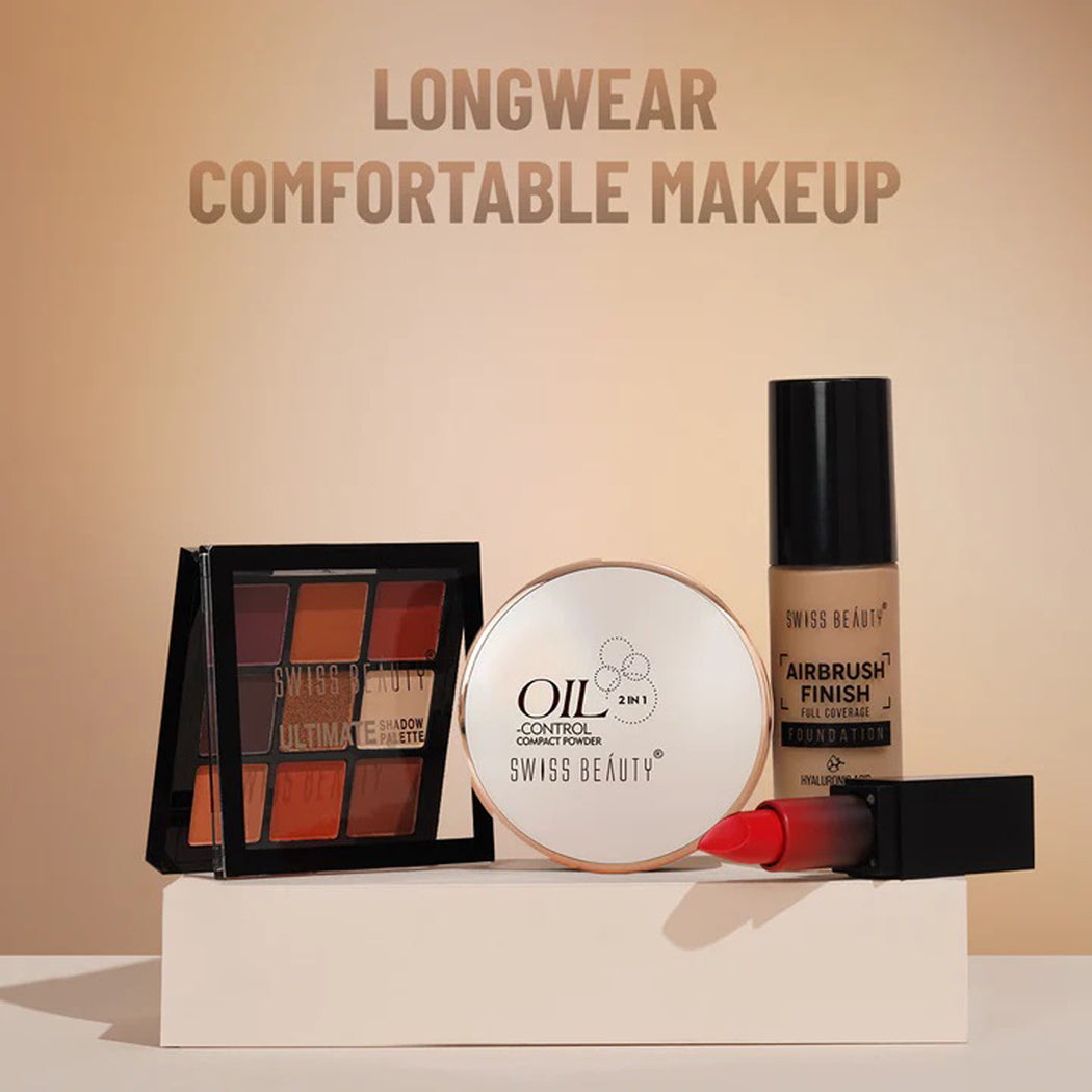 Swiss Beauty 2 In 1 Oil Control Compact Powder 2*10G