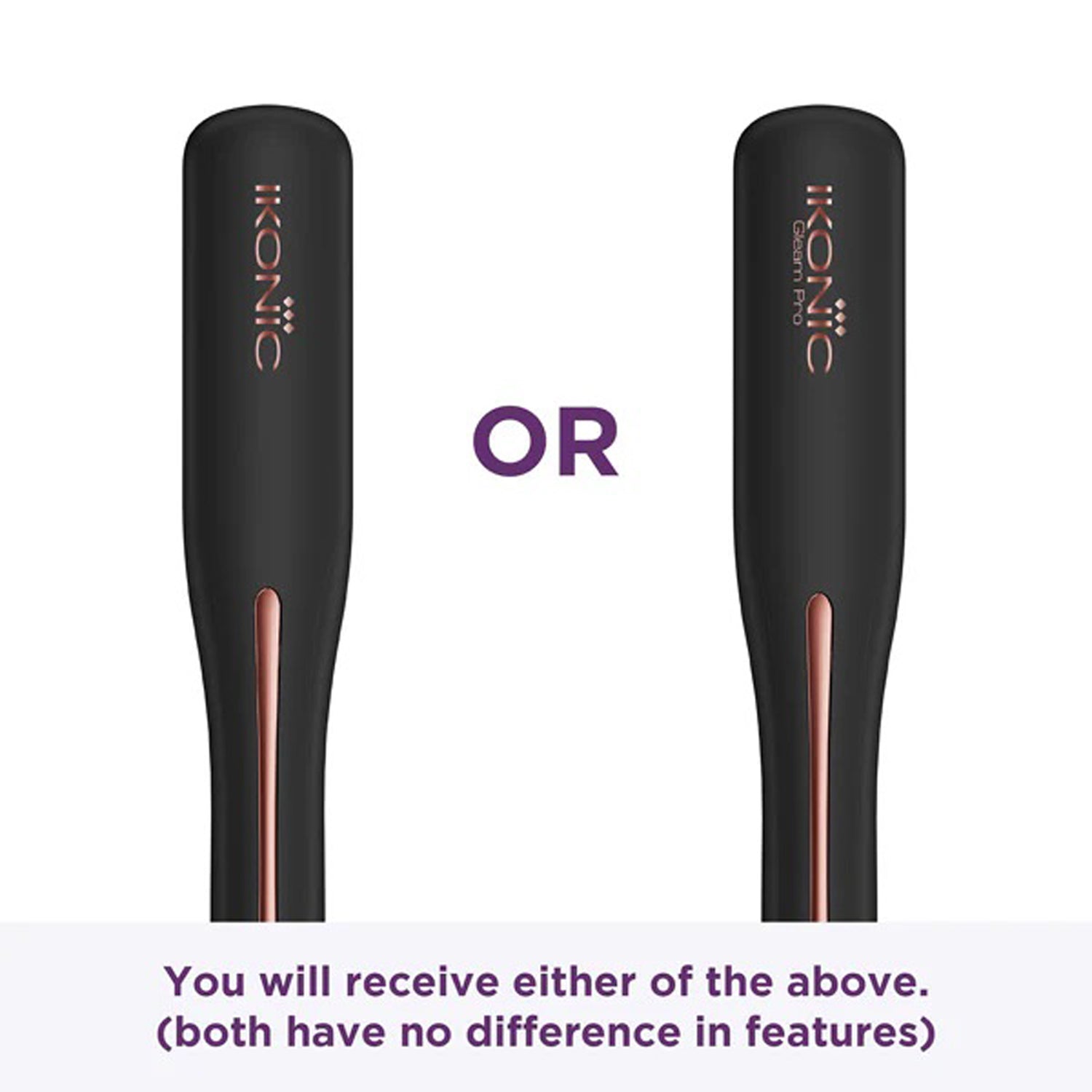 Ikonic Hair Straightener Gleam Pro Black & Rose Gold
