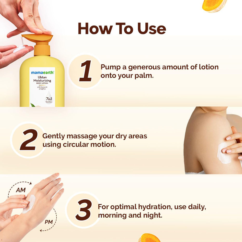 Mamaearth Ubtan Moisturrizing Body Lotion With Turmeric & Saffron