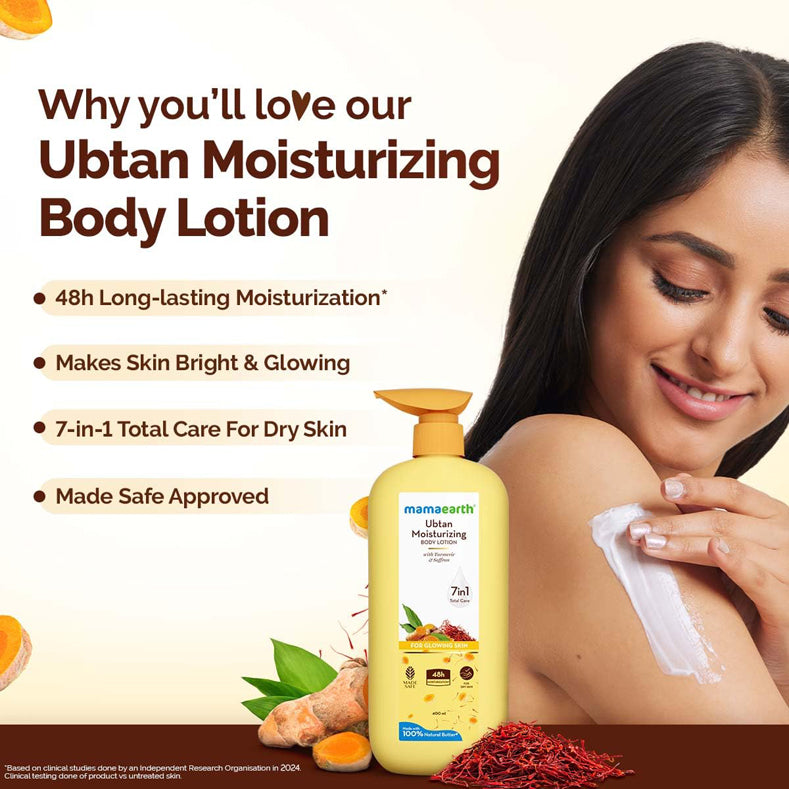 Mamaearth Ubtan Moisturrizing Body Lotion With Turmeric & Saffron