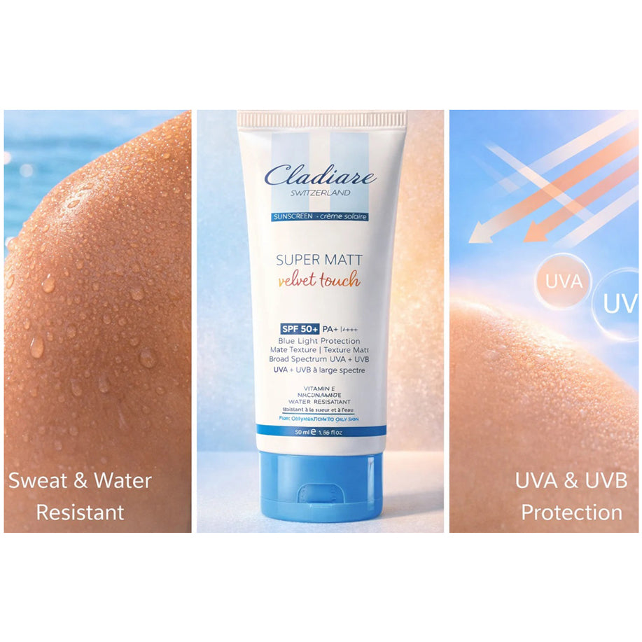Cladiare Spf 50 Super Matt Velvet Touch Sunscreen