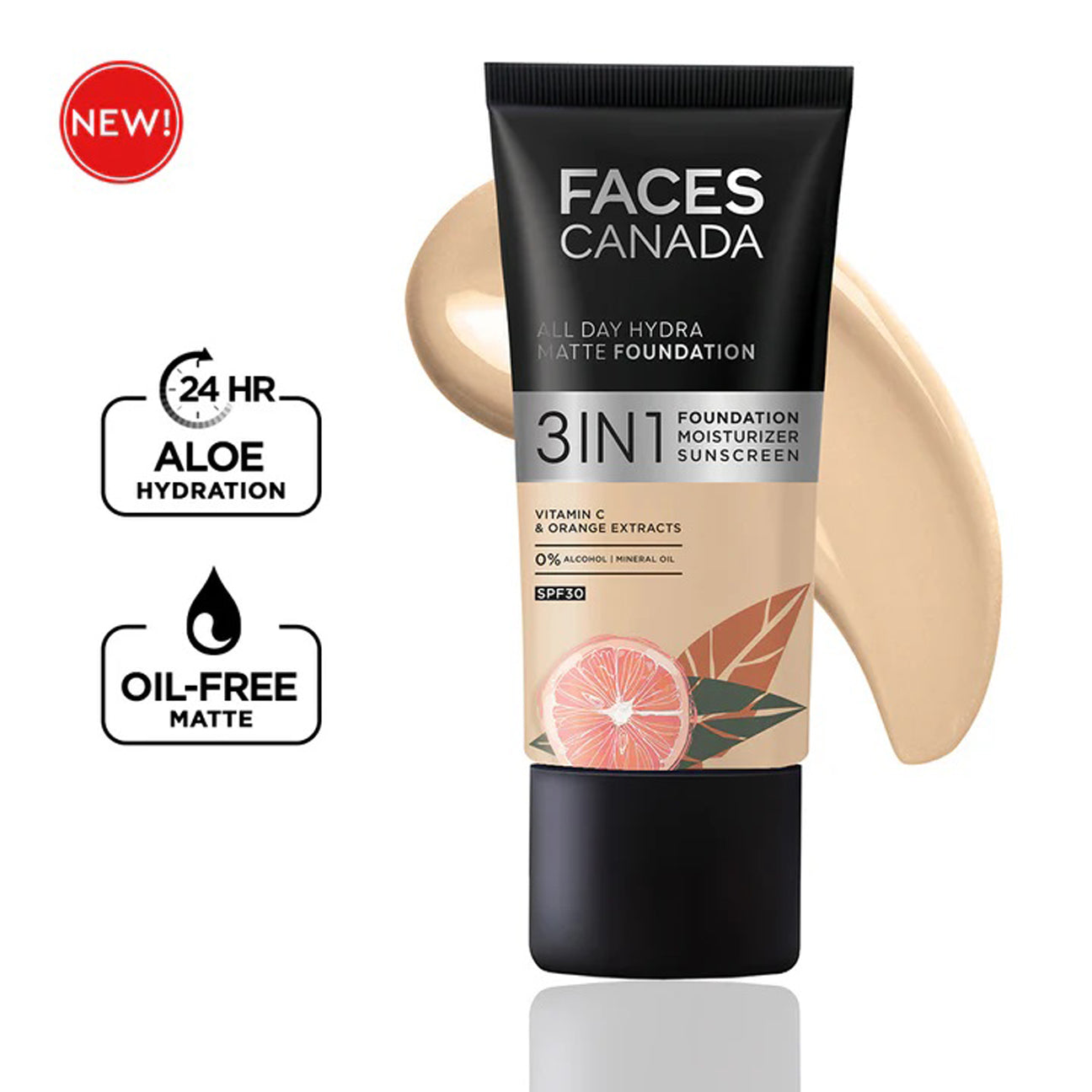 Faces 3 In 1 Foundation+ Fixer Spray Glow Kit 25Ml+50Ml
