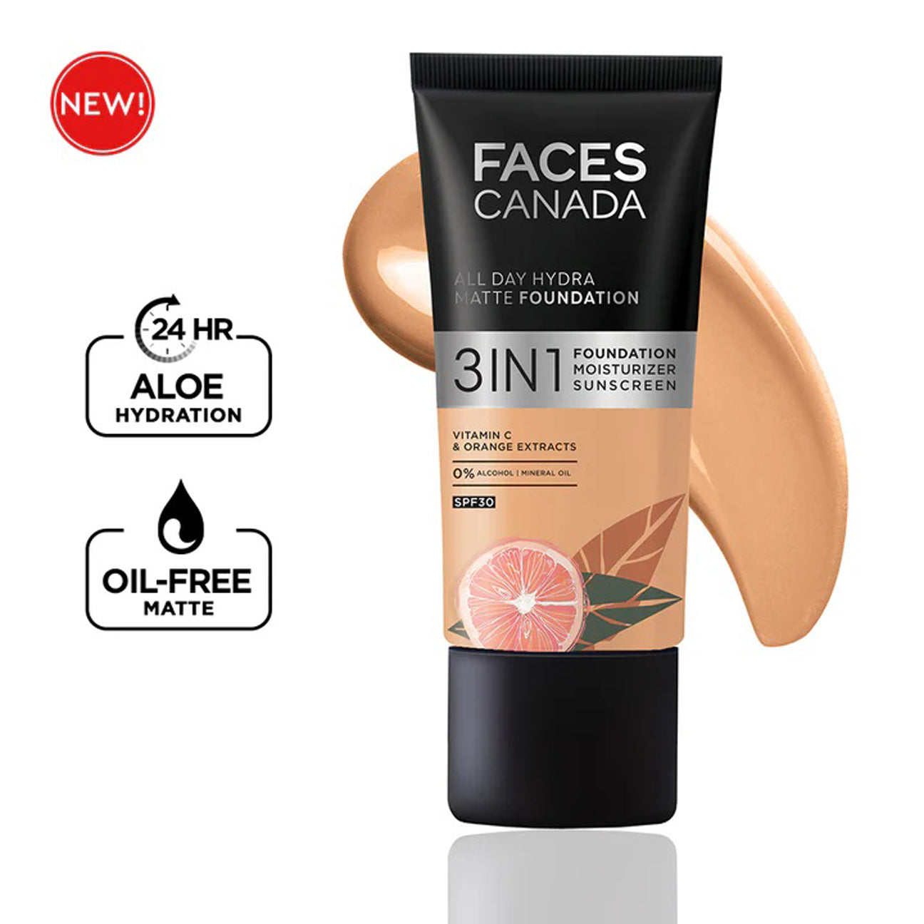 Faces 3 In 1 Foundation+ Fixer Spray Glow Kit 25Ml+50Ml