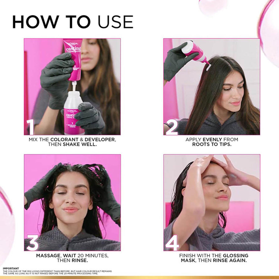 Loreal Paris Casting Creme Gloss Hair Color 60G+60Ml+40G