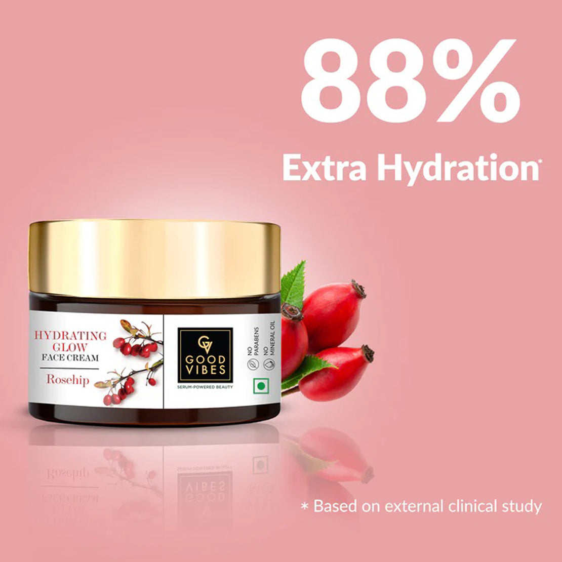 Good Vibes Hydrating Glow Rosehip Face Cream