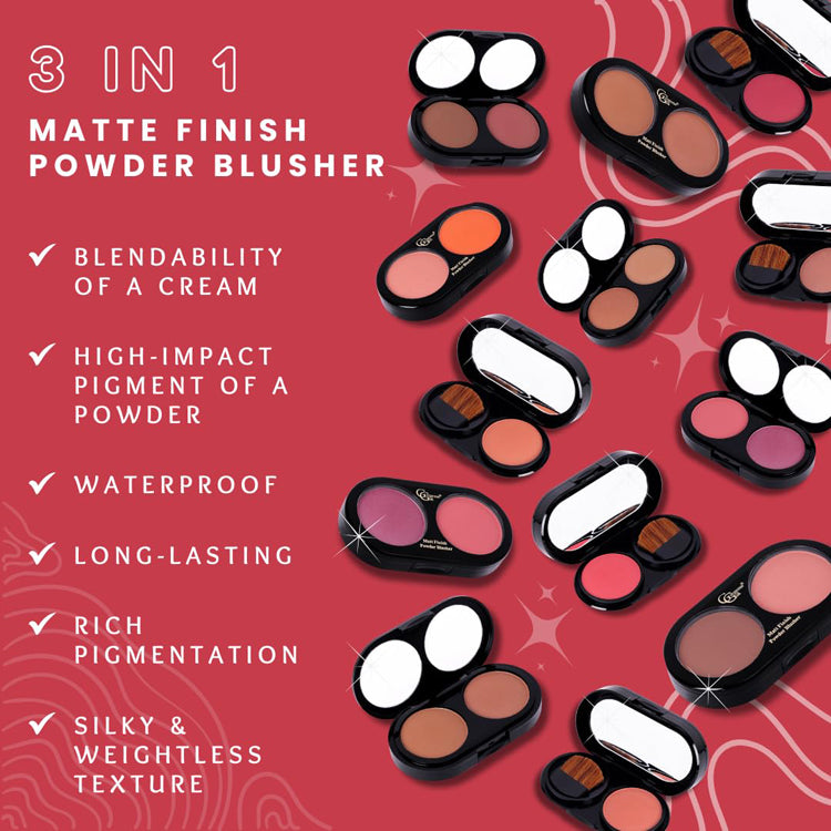 Gorgeous Gril Matt Finish Powder Blusher 15G