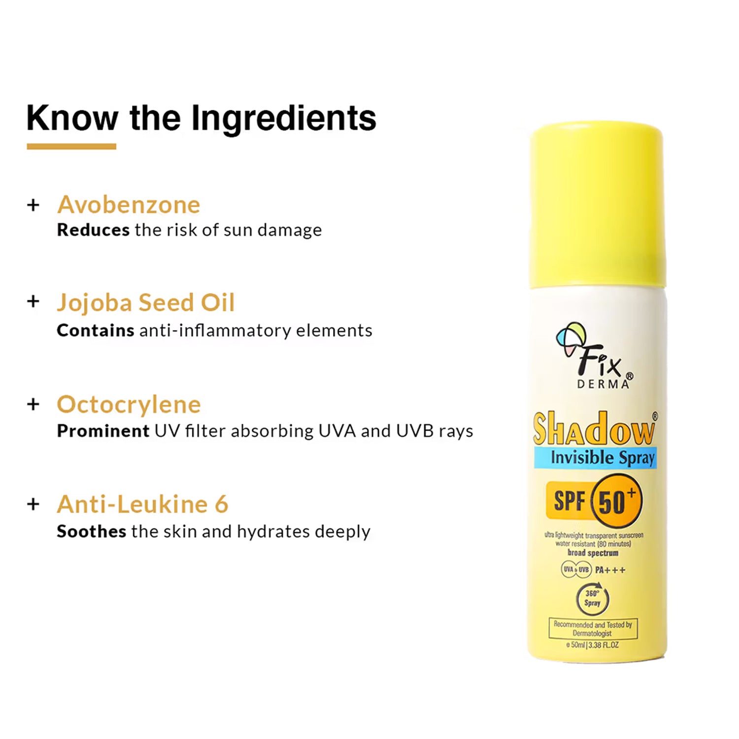 Fixderma Shadow Invisible Spray Spf 50+