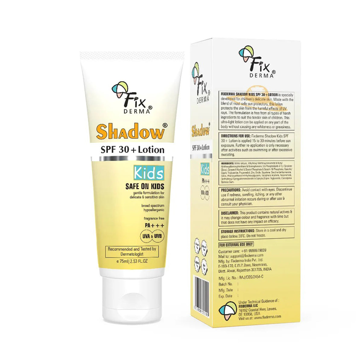 Fixderma Shadow Kids Spf 30+ Lotion