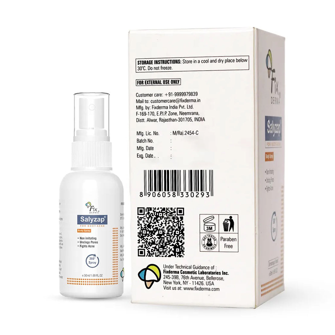 Fixderma Salyzap Spray For Body Acne