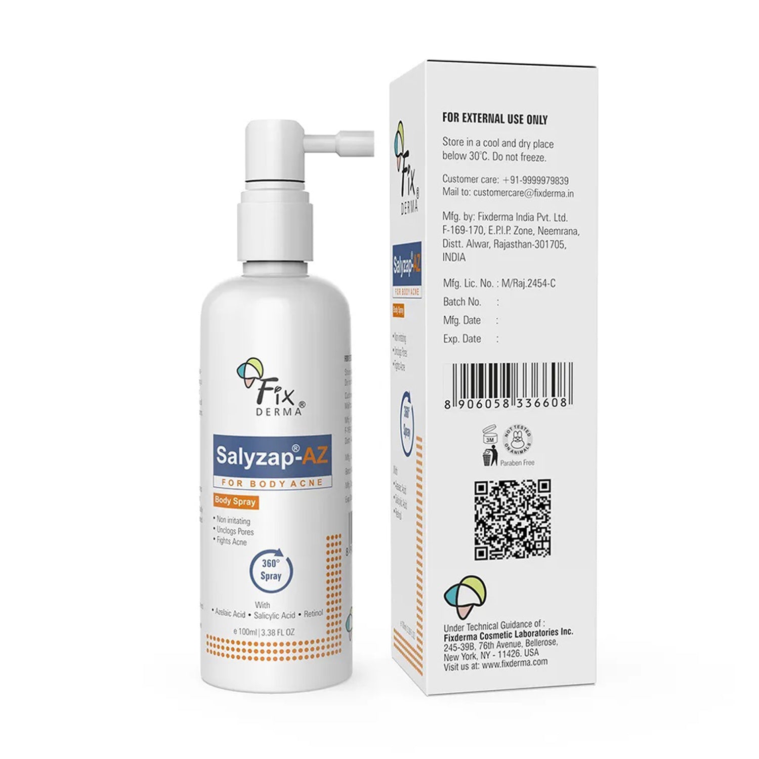 Fixderma Salyzap-AZ Body Spray