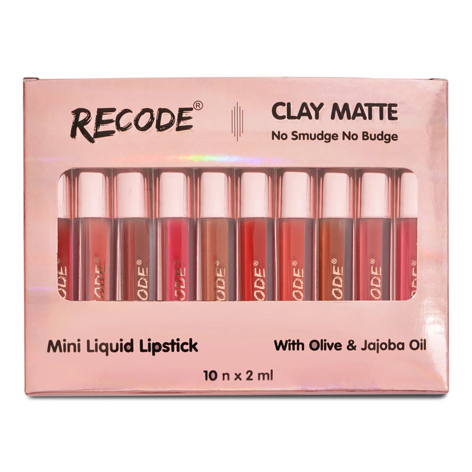 Recode Clay Matte Liquid Lipsticks 2 ML x 10