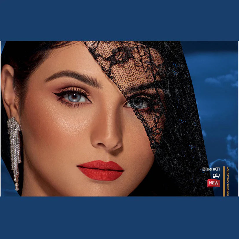 Dahab Contact Lenses 31 Natural Blue 5 PAIR BOX
