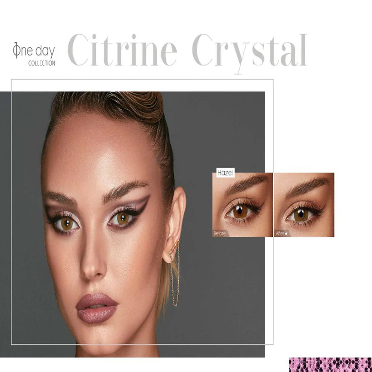 Bella One Day Color Contact Lenses Citrine Crystal 5 PAIR