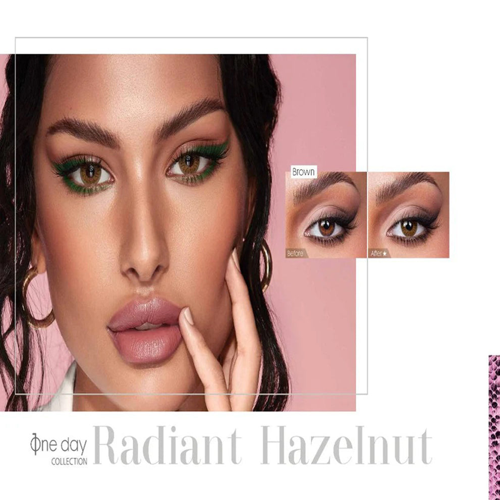Bella One Day Color Contact Lenses Radiant Hazelnut 5 PAIR