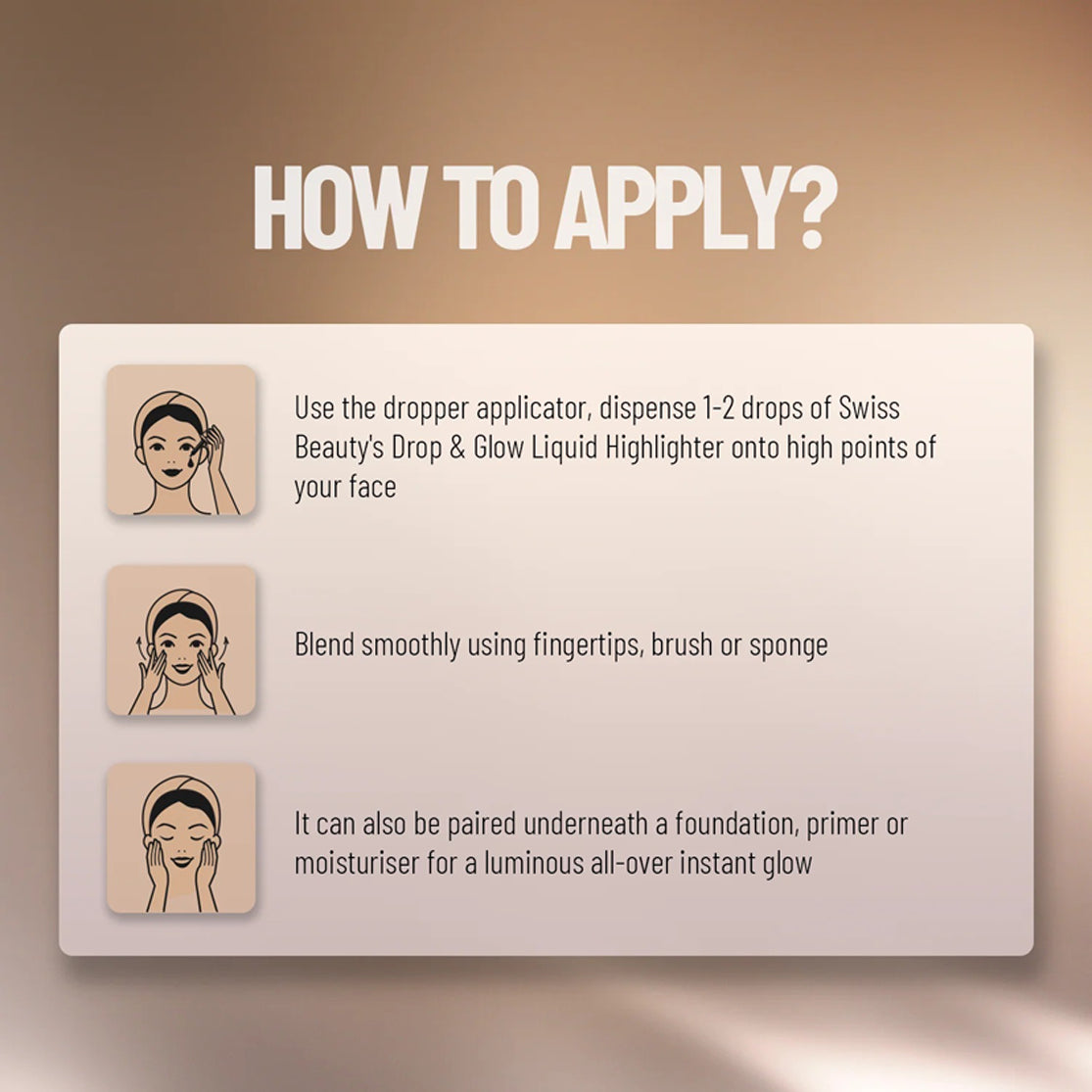 Swiss Beauty Liquid Highlighter Drop & Glow 18MI