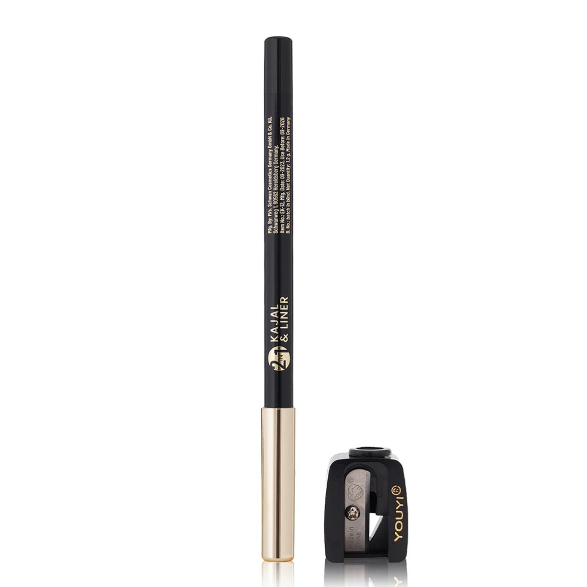 Swiss Beauty 2 In 1 Bold & Black Kajal Liner 1.2g