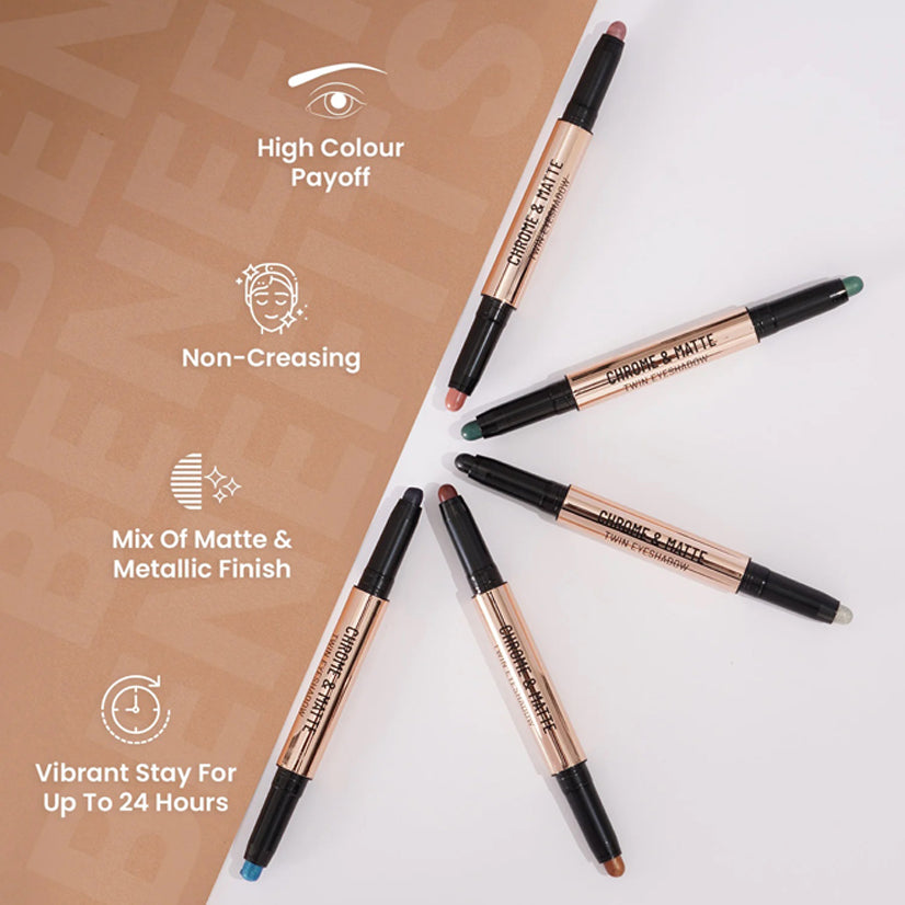 Swiss Beauty Chrome & Matte Twin Eyeshadow 2G
