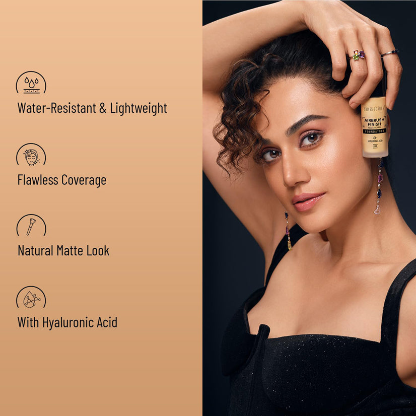 Swiss Beauty Airbrush Finish Full Coverage Foundation 30ML