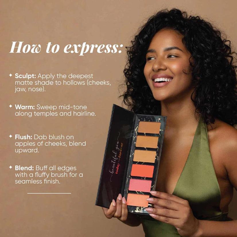 Aflairza Sculpt & Glow Powder Blush & Contour Palette 39GM