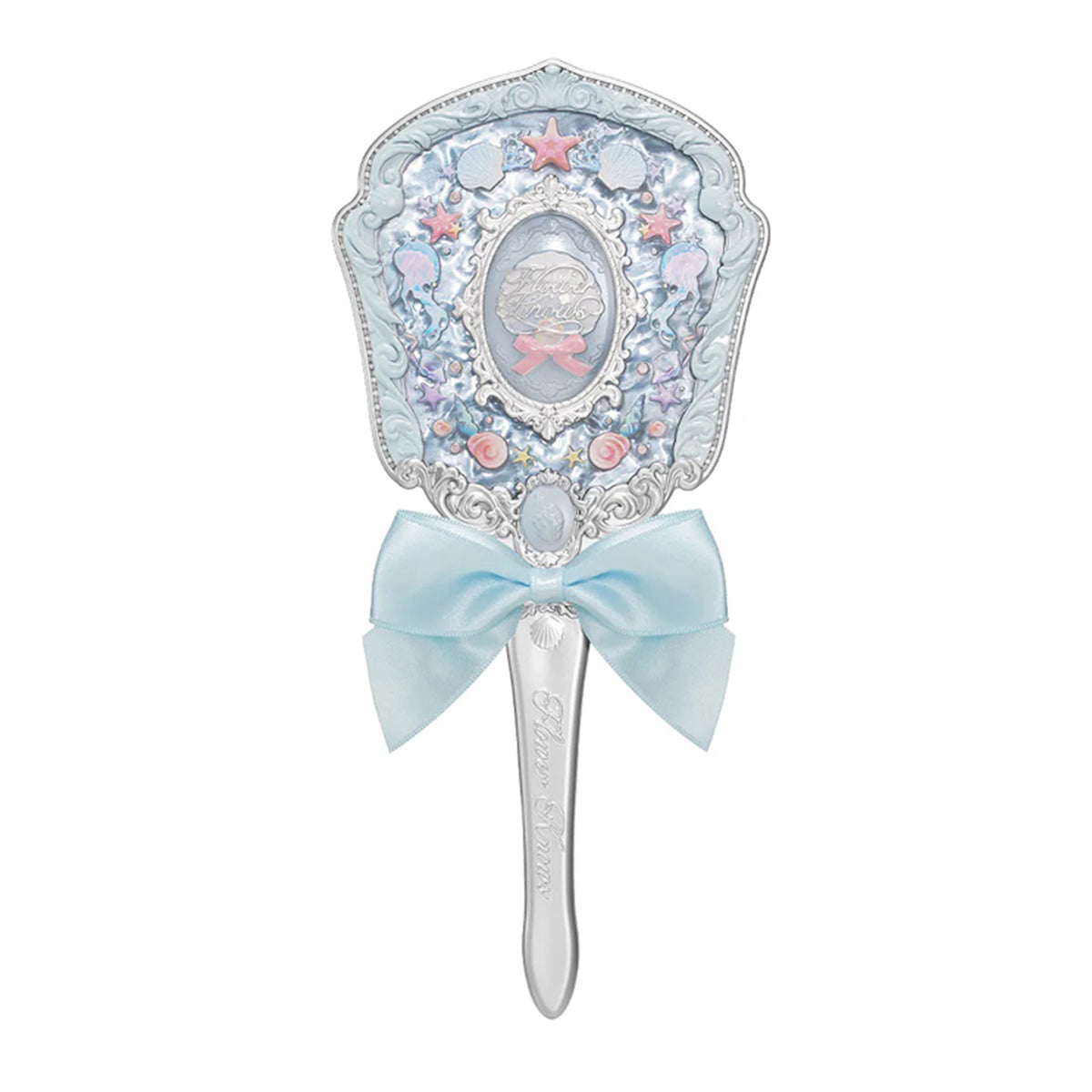 Flower Knows Shells Jewel Collection Hand Mirror Blue Seashell 215.4*99.4mm