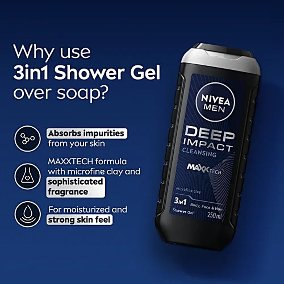 Nivea Men Deep Impact Cleansing Shower Gel