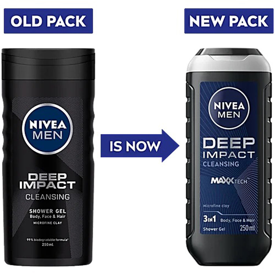 Nivea Men Deep Impact Cleansing Shower Gel