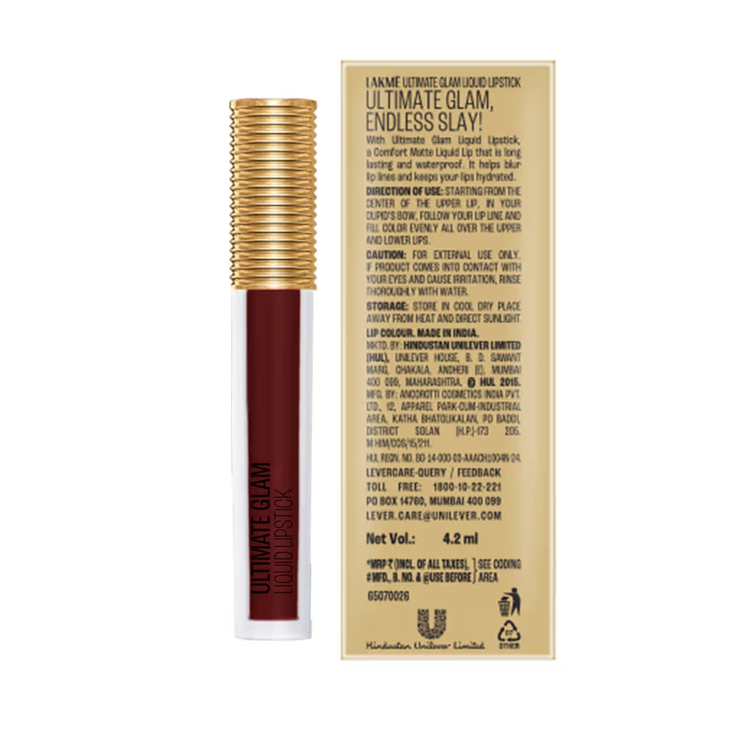 Lakme Ultimate Glam Liquid Lipstick 4.2ML