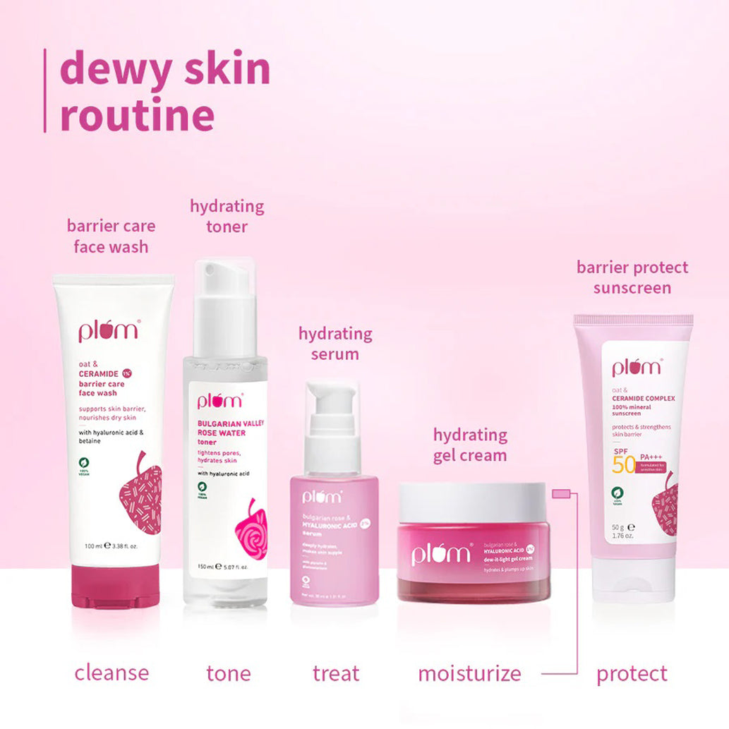Plum Bulgarian Rose And 1Per Hyaluronic Acid Dew-It-Light Gel Cream