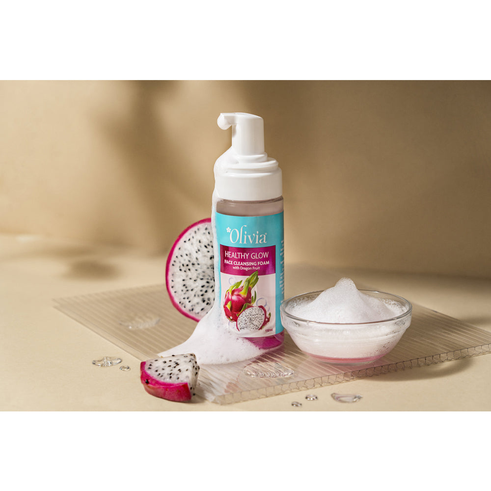 Olivia Healthy Glow Face Cleansing Foam With Dragon Fruit 150ML
