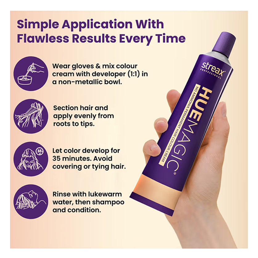 Streax HueMagic Permanent Hair Colour Cream 60G